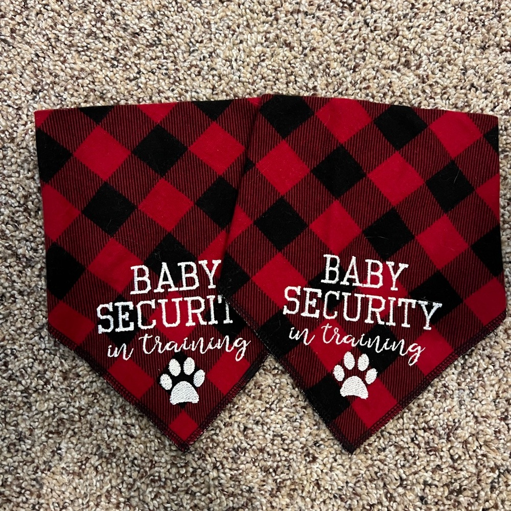 Red and Black Plaid Dog Bandanas